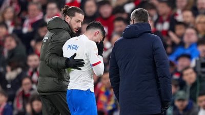 بكاء بيدري بعد إصابته في مباراة برشلونة وبلباو (فيديو)
