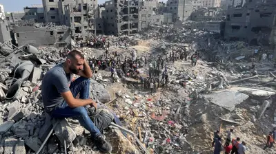 آثار القصف الإسرائيلي على قطاع غزة