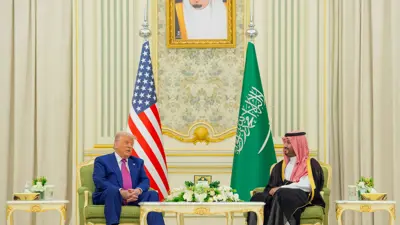 ولي عهد السعودية والرئيس الأمريكي في الرياض