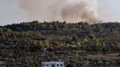 دخان إثر قصف على جنوب لبنان