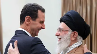 بشار الأسد ومرشد الثورة الإيرانية علي خامنئي