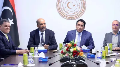 اجتمع سابق بين أعضاء المجلس الرئاسي الليبي ورئيس الحكومة 