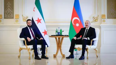 الرئيس السوري خلال لقائه بالرئيس الأذري