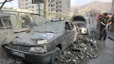آثار هجوم إسرائيل على إيران اليوم