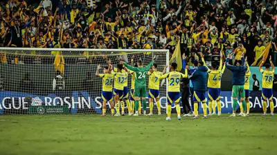 فريق النصر السعودي عقب مواجهة ضمك
