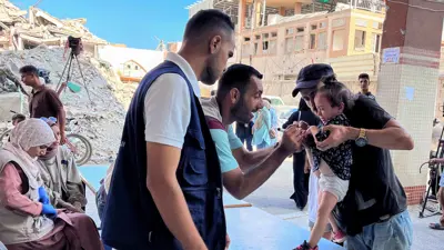 من تطعيم أطفال غزة ضد شلل الأطفال