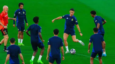 كريستيانو رونالدو في تدريبات النصر