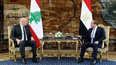 الرئيسان المصري واللبناني