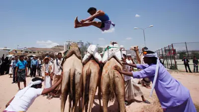 مهرجان "الخُمس".. احتفال تراثي بموسم حصاد التمور في اليمن (صور)