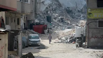 الدمار في غزة بسبب القصف الإسرائيلي