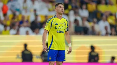 رونالدو خلال مباراة النصر والاتحاد 