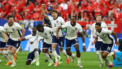 فرحة منتخب إنجلترا بالصعود