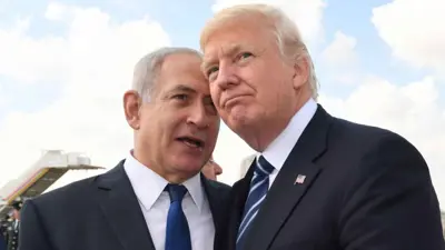 الرئيس الأمريكي دونالد ترامب ورئيس الوزراء الإسرائيلي بنيامين نتنياهو