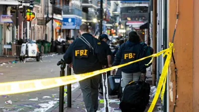 محققو FBI يجمعون الأدلة بموقع هجوم  نيو أورليانز