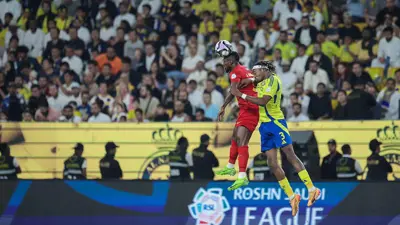 من مباراة النصر والقادسية في الدوري السعودي