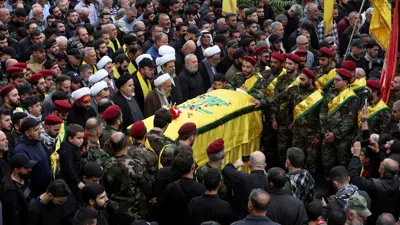 من تشييع سابق لقيادي في حزب الله