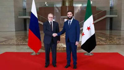 أحمد الشرع خلال لقائه ميخائيل بوغدانوف