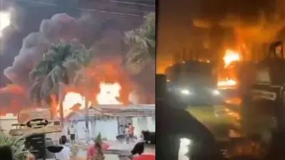 صورة من فيديو متداول لحريق في البرازيل