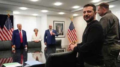 زيلينسكي وترامب في لقاء سابق