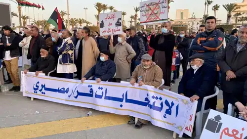 احتجاجات سابقة للمطالبة بانتخابات في ليبيا