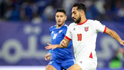 موسى التعمري في مباراة الكويت والأردن