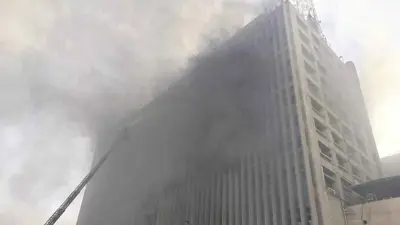 حريق سنترال رمسيس 