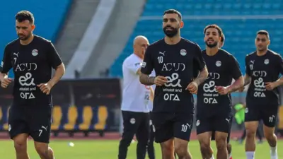 محمد صلاح في تدريبات منتخب مصر
