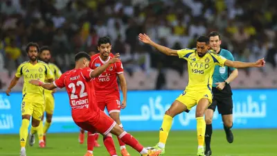 من مباراة النصر والوحدة في دوري روشن
