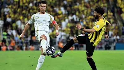 رونالدو في مباراة الاتحاد والنصر